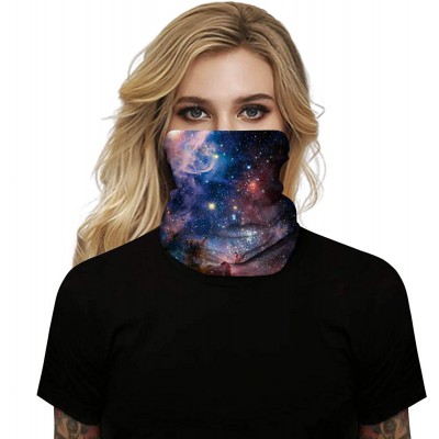 Balaclavas Galaxy Balaclava for Women Men Headband Bandana Head Wrap Scarf Neck Warmer Headwear - Galaxy 3 - CI197RXGU9Q $10.55