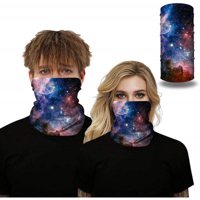 Balaclavas Galaxy Balaclava for Women Men Headband Bandana Head Wrap Scarf Neck Warmer Headwear - Galaxy 3 - CI197RXGU9Q $10.55