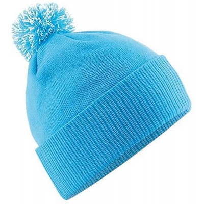 Skullies & Beanies Big Girls Snowstar Duo Extreme Winter Hat - Surf Blue/Off White - CW11E5OCULV $18.74