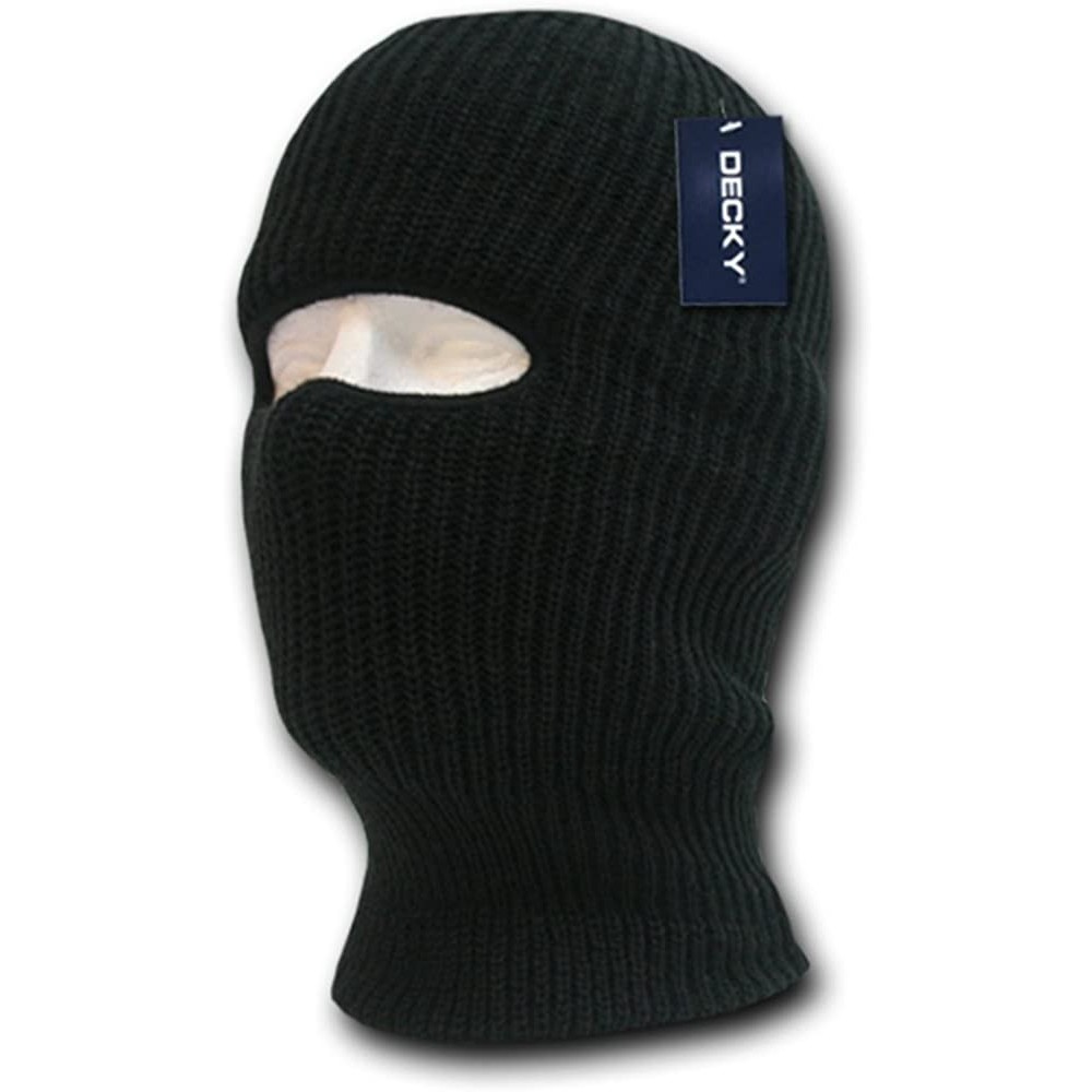 Balaclavas Face Mask 1 Hole Beanie - Black - CW11903GE0Z $9.02