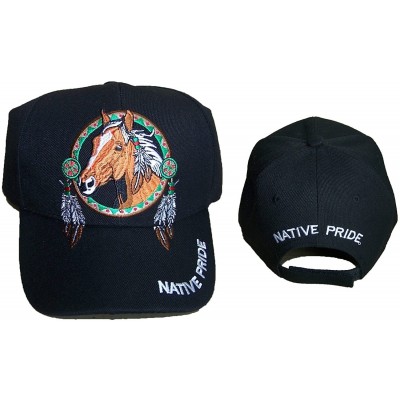 Baseball Caps Horses Medicine Wheel Native Pride Baseball Caps Hats Embroidered - Black Color (CapNp626 Z) - CV17YXXWE7U $8.46
