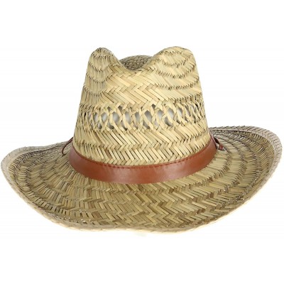 Sun Hats Men's Rush Straw Lightweight Safari Hat with Chin Cord - Natural - CT18AXEOQS3 $36.27