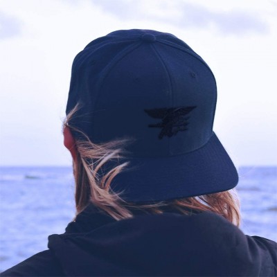 Baseball Caps Custom Baseball Cap Navy Seal Black Logo Embroidery Dad Hats for Men & Women - Brown - CW18SI5I8OU $14.26