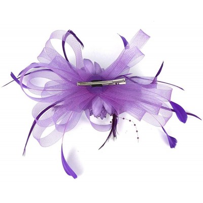 Headbands Fascinator Headpiece Headdress Headband - Purple - CW18SHI2DWA $6.98
