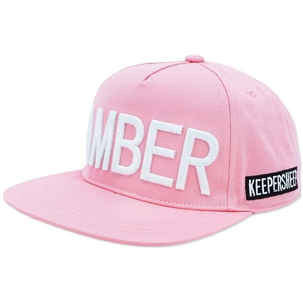 Baseball Caps Boys Baseball Cap- Boys Flat Bill Girls Sun Hat- Unisex Baseball Hat - Pink - C91854DM33A $15.52