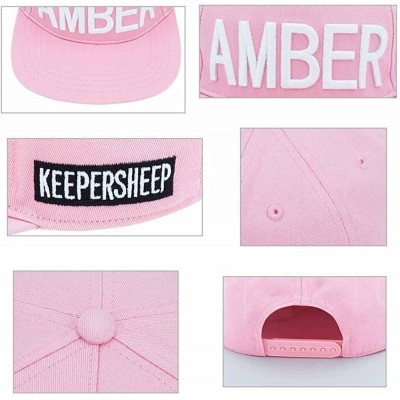 Baseball Caps Boys Baseball Cap- Boys Flat Bill Girls Sun Hat- Unisex Baseball Hat - Pink - C91854DM33A $15.52