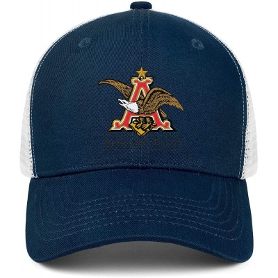 Visors Anheuser Busch Busch Men's Women Mesh Ball Cap Adjustable Snapback Sun Hat - Dark_blue-91 - CG18WDKEMM0 $19.41