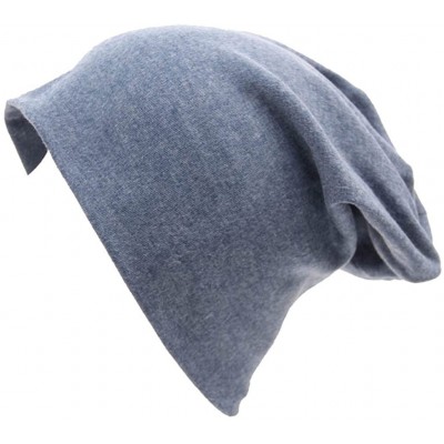 Skullies & Beanies Unisex Indoors Cotton Beanie- Soft Sleep Cap for Hairloss- Cancer- Chemo - Cowboy+navy - CD189ZOC44O $20.11