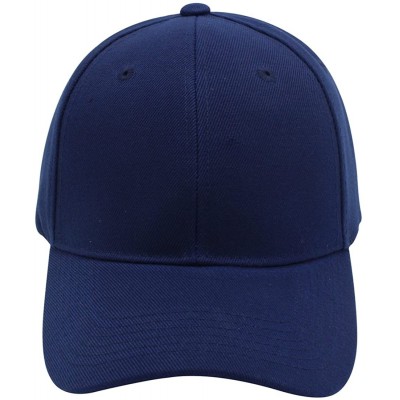 Baseball Caps Baseball Cap Men Women - Classic Adjustable Plain Hat - Navy - CH17YKG9E07 $8.42