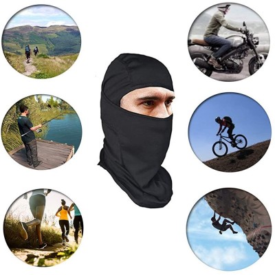 Balaclavas Summer Men Women Balaclavas Face Ski Mask Windproof Sports Outdoor - Black - CS18XS3O8ES $11.69