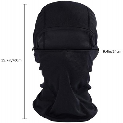 Balaclavas Summer Men Women Balaclavas Face Ski Mask Windproof Sports Outdoor - Black - CS18XS3O8ES $11.69