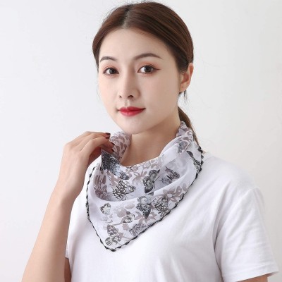 Balaclavas Women Multifunctional Bandana Chiffon Headband Scarf Balaclava Sun UV Protection - C - C8198S9UIUQ $11.19