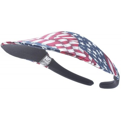 Visors Midsize Print Visor - American Flag Print - CH18TK0O3S9 $11.19