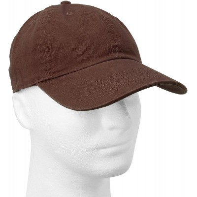 Baseball Caps Classic Baseball Cap Dad Hat 100% Cotton Soft Adjustable Size - Dark Brown - C711AT3W377 $6.94