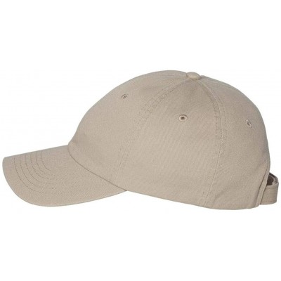 Baseball Caps VC350 - Unstructured Washed Chino Twill Cap with Velcro - Khaki - C811J95HMOL $8.86