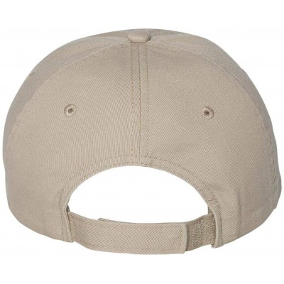 Baseball Caps VC350 - Unstructured Washed Chino Twill Cap with Velcro - Khaki - C811J95HMOL $8.86