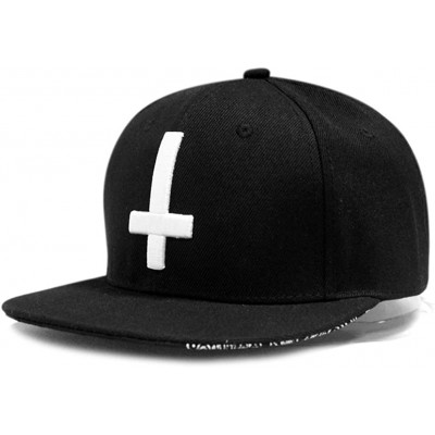 Baseball Caps Men Women Inverted Cross Embroidery Christian Paisley Cap FFH238BLK - Black - CG12NS40Y7P $30.37