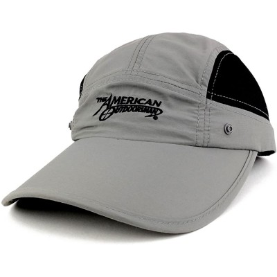 Baseball Caps American Moisture Wicking Outdoorsman UPF 50+ Taslon UV Cap with Removable Neck Flap - Gull - CR17YI8KWH3 $23.78