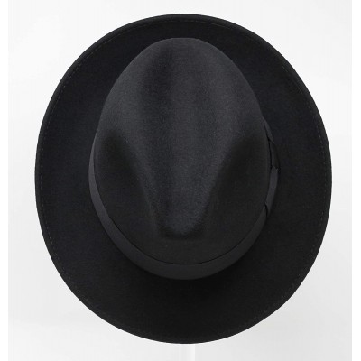 Fedoras Swift - Lightweight Fedora - 100% Wool Felt - Crushable for Travel - Water Resistant - Snap Brim - Black - CG18TLD4SS...