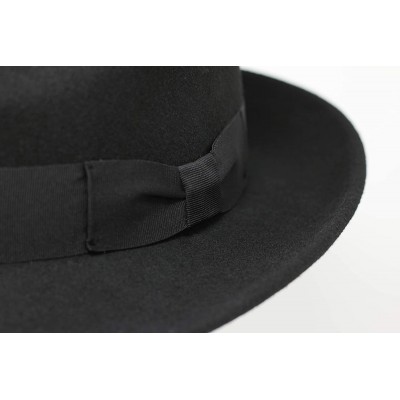 Fedoras Swift - Lightweight Fedora - 100% Wool Felt - Crushable for Travel - Water Resistant - Snap Brim - Black - CG18TLD4SS...