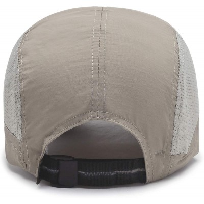 Baseball Caps Unisex Baseball Cap UPF 50 Unstructured Hat with Foldable Long Large Bill - A-khaki-m/L - C417YEEZ8UQ $10.38