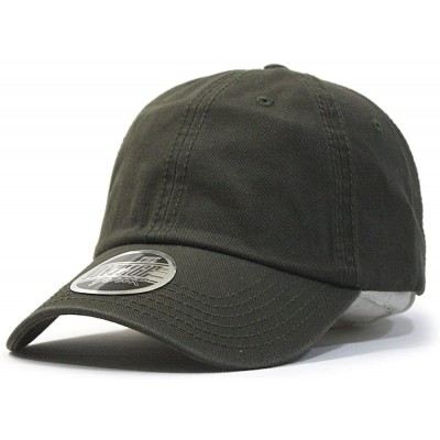 Baseball Caps Classic Washed Cotton Twill Low Profile Adjustable Baseball Cap - Dark Olive Green - C9128GCV7ON $24.24