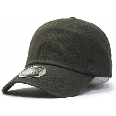 Baseball Caps Classic Washed Cotton Twill Low Profile Adjustable Baseball Cap - Dark Olive Green - C9128GCV7ON $12.56