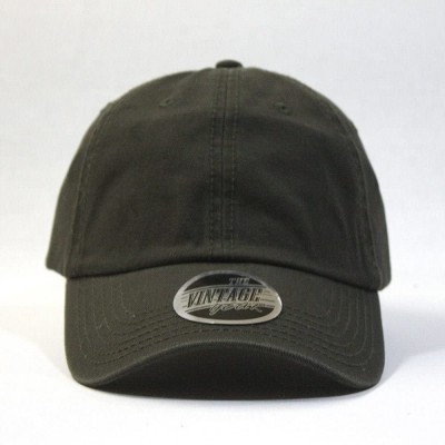 Baseball Caps Classic Washed Cotton Twill Low Profile Adjustable Baseball Cap - Dark Olive Green - C9128GCV7ON $12.56
