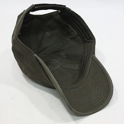 Baseball Caps Classic Washed Cotton Twill Low Profile Adjustable Baseball Cap - Dark Olive Green - C9128GCV7ON $12.56