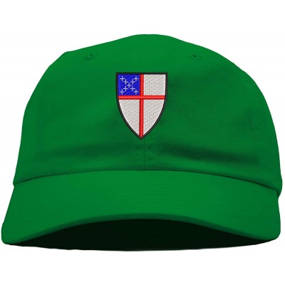 Baseball Caps Episcopal Shield Logo Embroidered Low Profile Soft Crown Unisex Baseball Dad Hat - Green - C718X4Q0A8H $19.44