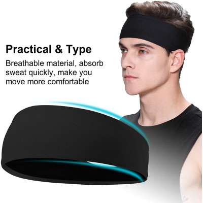 Headbands Headbands Sweatbands Performance Hairbands - 02.3Pcs 3 × Black - CP18DLE0HG4 $8.71