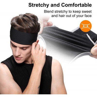 Headbands Headbands Sweatbands Performance Hairbands - 02.3Pcs 3 × Black - CP18DLE0HG4 $8.71