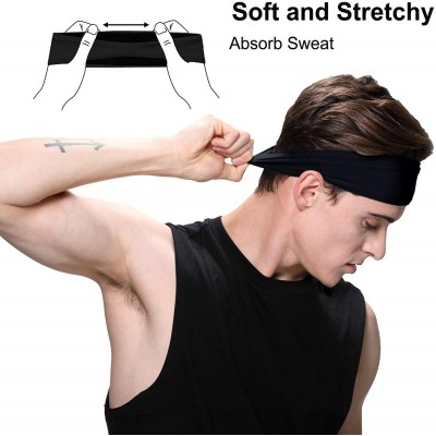 Headbands Headbands Sweatbands Performance Hairbands - 02.3Pcs 3 × Black - CP18DLE0HG4 $8.71