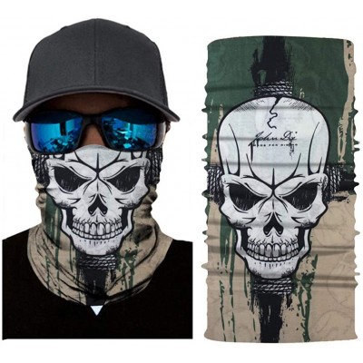 Balaclavas Seamless Rave Face Cover Bandana-Neck Gaiter Tube Headwear Motorcycle Face Scarf - Z_skull 3 - CA198O85NT2 $10.85