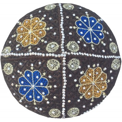 Skullies & Beanies Eid Special Kufi Hand Made Stone Cap Men's Koofi Pakistani Topi - Mc-37 - CJ18C0O3G69 $14.76