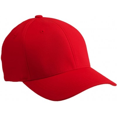 Baseball Caps Premium Original Blank Ultrafibre Fitted Hat Baseball Cap Flex Fit 6530 - Red - CG11885IEQX $15.05