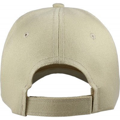 Baseball Caps Plain Blank Baseball Caps Adjustable Back Strap Wholesale LOT 12 PC'S - Khaki - CI12O920GIA $26.55