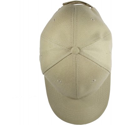 Baseball Caps Plain Blank Baseball Caps Adjustable Back Strap Wholesale LOT 12 PC'S - Khaki - CI12O920GIA $26.55