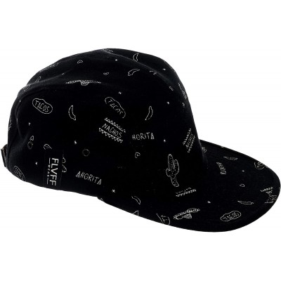 Baseball Caps 5 Panel Hat for Men Women Flat Brim Baseball Cap Urban Street Camper Hats (P1) - Tacos - C618U5LKW99 $14.04
