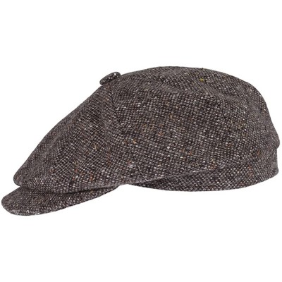 Newsboy Caps Men's Gray Peak Baker Boy Hat With Fleck newsboy Cap Warm Winter Driving Classic 8 Panel Hat - C8180RDT2OL $17.08