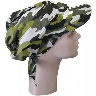 Visors Camouflage Bandana Cap Visor Tie Unisex Army Hat - Forest Green - CC11MJ8ITF1 $11.40