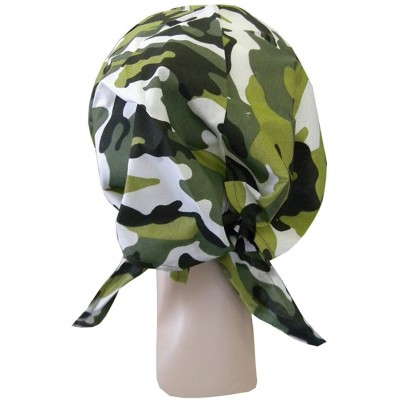 Visors Camouflage Bandana Cap Visor Tie Unisex Army Hat - Forest Green - CC11MJ8ITF1 $11.40