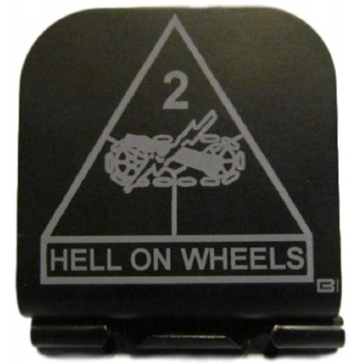 Baseball Caps 2nd Armored Division Patch Laser Etched Hat Clip Black - CG128J1TW89 $17.02