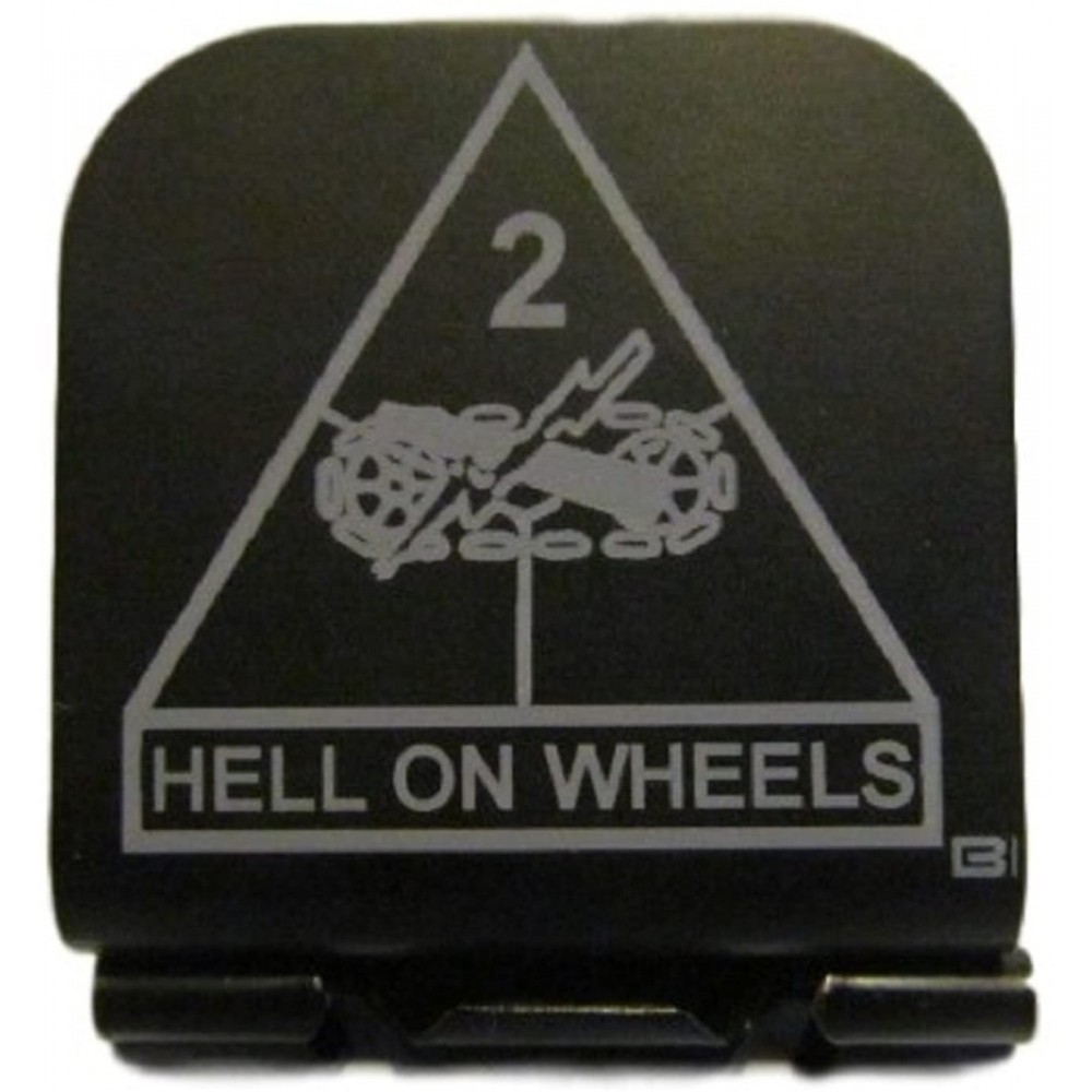 Baseball Caps 2nd Armored Division Patch Laser Etched Hat Clip Black - CG128J1TW89 $17.02