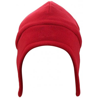 Baseball Caps Mens Winter Thermal Polar Fleece Outdoor Sports Baseball Cap Hats with Ear Flaps - M-red - CB192HL7625 $20.64