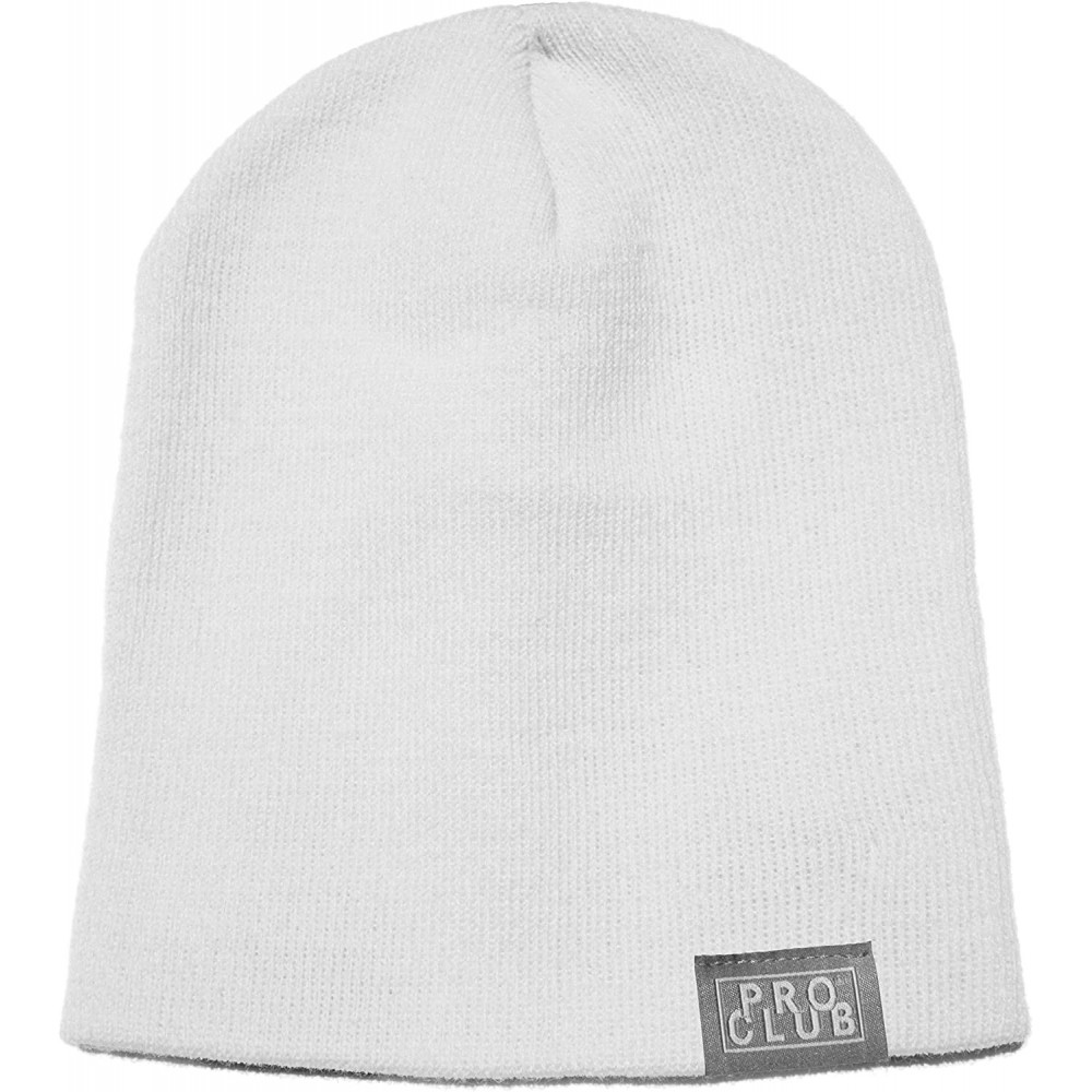 Skullies & Beanies Men's Beanie - Cuffed or Short - White - CQ1888K4354 $10.63