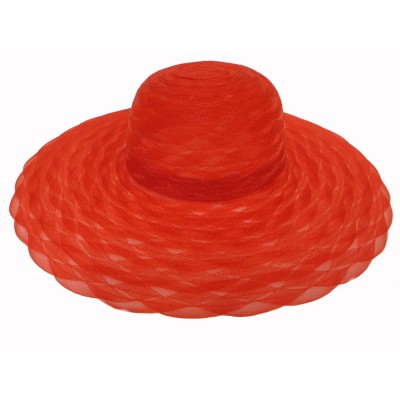 Sun Hats Great Deals! Red Hat Lady Society / Braided Poly Hat / Red - CI112U8L0A5 $14.37