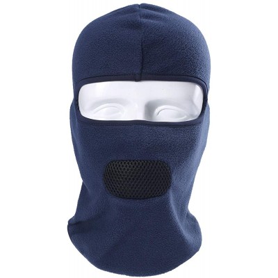 Balaclavas Fleece Ski Mask/Neck Warmer Gaiter/Face Scarf/Neck Cover/Face Mask Thermal Hood Mask - Dark Blue - CQ18I88YKEI $21.75