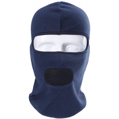 Balaclavas Fleece Ski Mask/Neck Warmer Gaiter/Face Scarf/Neck Cover/Face Mask Thermal Hood Mask - Dark Blue - CQ18I88YKEI $10.38