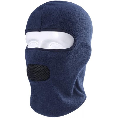 Balaclavas Fleece Ski Mask/Neck Warmer Gaiter/Face Scarf/Neck Cover/Face Mask Thermal Hood Mask - Dark Blue - CQ18I88YKEI $10.38